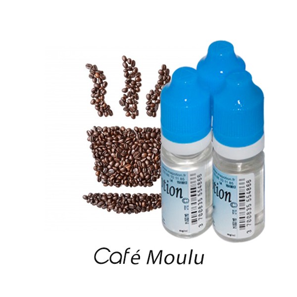 E-Liquide Saveur Café moulu, Eliquide Français Ma Potion, recharge liquide pour cigarette électronique. Sans nicotine ni tabac