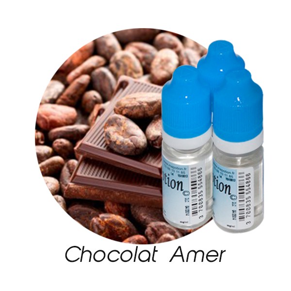 Lot de 3 E-Liquide Chocolat Amer, Eliquide Français Ma Potion, recharge liquide  cigarette électronique. Sans nicotine ni tabac