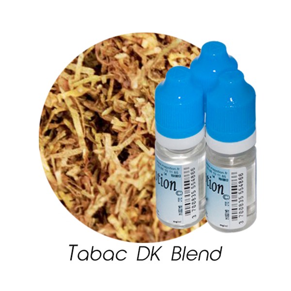 Lot de 3 E-Liquide TABAC DK Tobacco Blend, Eliquide Français Ma Potion, recharge cigarette électronique. Sans nicotine ni tabac