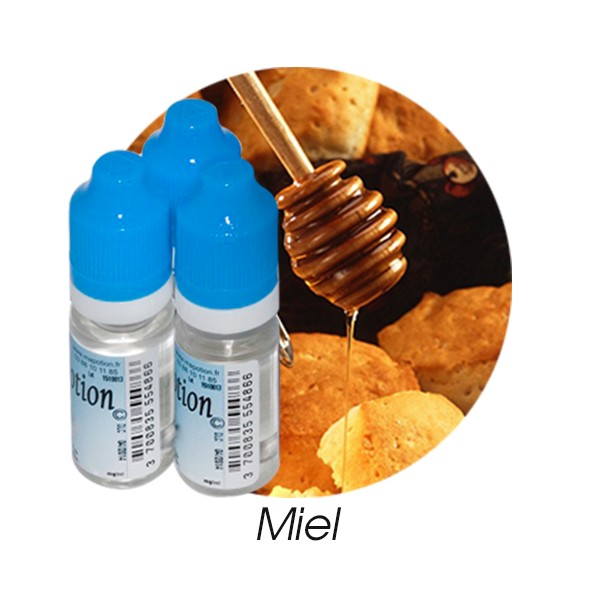 Lot de 3 E-Liquide Miel, Eliquide Français Ma Potion, recharge liquide cigarette électronique. Sans nicotine ni tabac