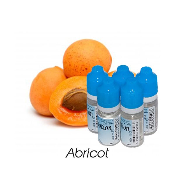 Lot de 5 E-Liquide Fruit Abricot, Eliquide Français Ma Potion, recharge liquide cigarette électronique. Sans nicotine ni tabac