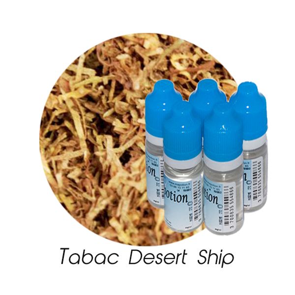 Lot de 5 E-Liquide TABAC Desert Ship, Eliquide Français Ma Potion, recharge cigarette électronique. Sans nicotine ni tabac