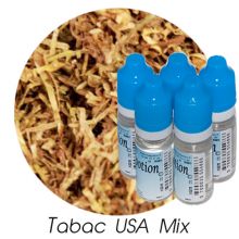 Lot de 5 E-Liquide TABAC USA MIX, Eliquide Français Ma Potion, recharge cigarette électronique, Ecig Sans nicotine ni tabac